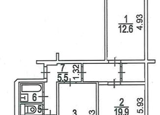 Продам 3-комнатную квартиру, 59 м2, Москва, улица Кухмистерова, 18, станция Люблино