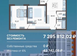 Продам 2-комнатную квартиру, 63 м2, Краснодар, улица Ветеранов, 40лит4, микрорайон 2-я Площадка