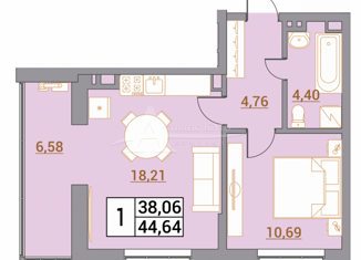 2-комнатная квартира на продажу, 41.36 м2, Ставропольский край, Советская улица, 69