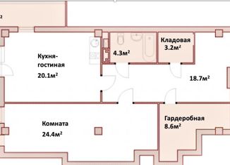 Продажа 2-комнатной квартиры, 86 м2, Санкт-Петербург, бульвар Александра Грина, 1, ЖК Круиз Апарт