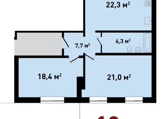 Продам 2-комнатную квартиру, 75.7 м2, Троицк, улица Бориса Житкова, 8к1