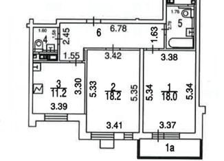 Продаю 2-комнатную квартиру, 67.1 м2, Москва, улица Петра Алексеева, 10, Можайский район