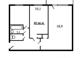 Продается двухкомнатная квартира, 45 м2, поселок Знамя Октября, поселок Знамя Октября, 30