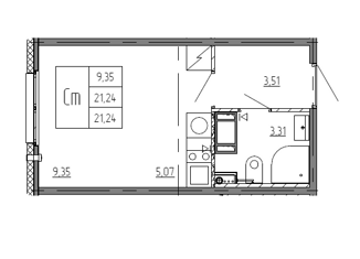 Продажа квартиры студии, 21.24 м2, Санкт-Петербург, ЖК Ручьи, жилой комплекс Ручьи, 149/5