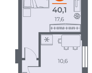 Продажа 1-ком. квартиры, 37 м2, Ростов-на-Дону, ЖК Сокол на Оганова