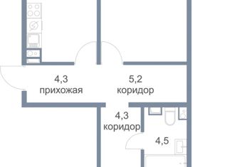 Продажа двухкомнатной квартиры, 67 м2, Тюменская область, 17-й микрорайон, 7/2