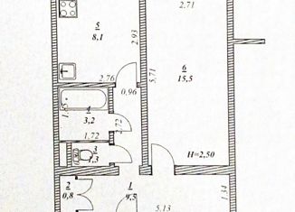 Однокомнатная квартира на продажу, 38.4 м2, Нягань, Интернациональная улица, 106