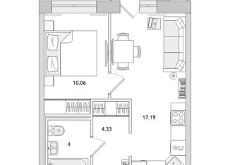 Продажа 1-комнатной квартиры, 39.2 м2, Мурино, ЖК Северный, улица Шоссе в Лаврики, 68к2