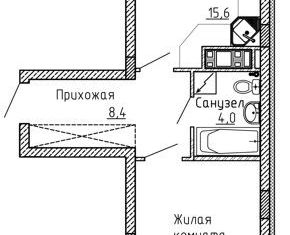 1-комнатная квартира на продажу, 50 м2, Белгородская область