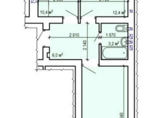 Продаю 2-ком. квартиру, 54 м2, Энгельс, Полтавская улица, 25, ЖК Традиция