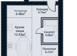 Продаю однокомнатную квартиру, 83.52 м2, Томск, улица Аркадия Иванова, 21, Кировский район
