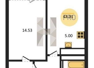 Продаю 2-ком. квартиру, 43 м2, Республика Башкортостан, улица Сагита Агиша, 19