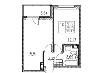 Продам 1-комнатную квартиру, 33.9 м2, Мурино, улица Шувалова, 33/35