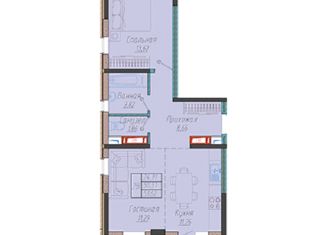 Продам 2-комнатную квартиру, 52 м2, Краснодар, ЖК Облака