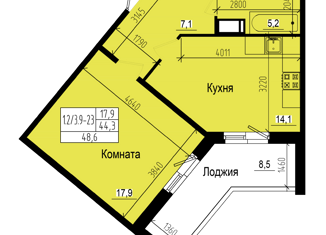 Продажа 1-ком. квартиры, 44.3 м2, посёлок Парголово, Ольгинская дорога, 3/20, ЖК Прагма Сити