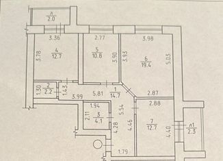 Продается трехкомнатная квартира, 80.9 м2, Ижевск, улица имени Короткова, 5А, Восточный жилой район