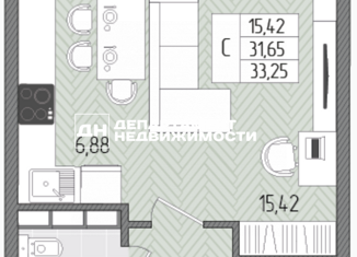 Квартира на продажу студия, 31.9 м2, Темрюк, Дальняя улица, 30