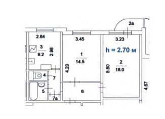 Продаю 2-комнатную квартиру, 53.8 м2, Москва, Гурьевский проезд, 19к3, Гурьевский проезд
