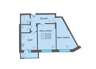 Продается 2-комнатная квартира, 58 м2, Новочебоксарск, улица 10-й Пятилетки, 84