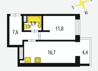 Продаю 1-ком. квартиру, 40 м2, Санкт-Петербург, Среднерогатская улица, 16к2, ЖК Фо Ю