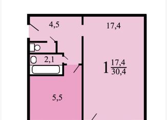 Продаю 1-ком. квартиру, 31 м2, Москва, Ереванская улица, 11к2, метро Кантемировская