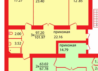 Сдача в аренду 3-комнатной квартиры, 101 м2, Барнаул, улица Антона Петрова, 247