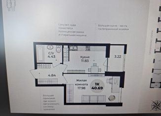 Продажа 1-комнатной квартиры, 40 м2, Екатеринбург, проспект Академика Сахарова, 79, проспект Академика Сахарова