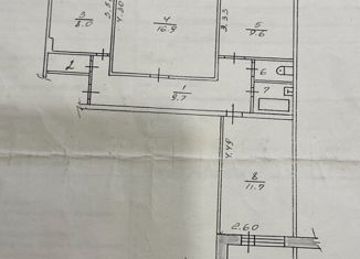 3-комнатная квартира на продажу, 60 м2, Татарстан, проспект Мира, 39