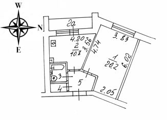 Продаю 1-ком. квартиру, 39.5 м2, Москва, улица Бутырский Вал, 48, улица Бутырский Вал