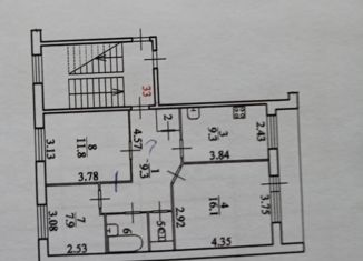 Продаю трехкомнатную квартиру, 59.3 м2, Амурская область, 1-я Тепличная улица, 2