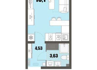 Квартира на продажу студия, 23.3 м2, Санкт-Петербург, метро Купчино, Витебский проспект, 99к1