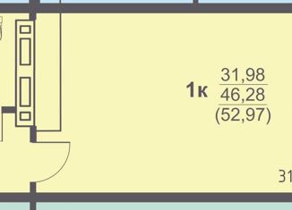 Продажа 1-комнатной квартиры, 52 м2, Челябинск, улица Братьев Кашириных, стр46, жилой район Академ Риверсайд