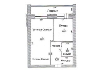 Продажа однокомнатной квартиры, 50.4 м2, Ульяновск, 2-й переулок Мира, 24