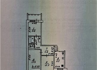 На рисунке план квартиры в пятиэтажном кирпичном доме