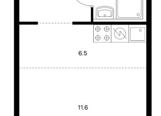 Продам квартиру студию, 24.7 м2, Москва, Люблинская улица, 76к2, ЖК Люблинский Парк