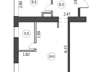 Двухкомнатная квартира на продажу, 47.7 м2, Москва, 15-я Парковая улица, 10А, метро Первомайская