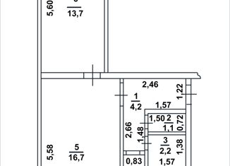 Продажа двухкомнатной квартиры, 43.3 м2, Оренбург, Пролетарская улица, 267/2, Промышленный район