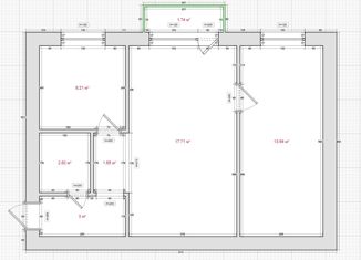 Двухкомнатная квартира на продажу, 45.1 м2, Уфа, улица Мусоргского, 17, Дёмский район