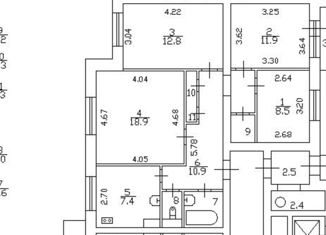 Продается четырехкомнатная квартира, 75.8 м2, Санкт-Петербург, Российский проспект, 14, муниципальный округ Правобережный