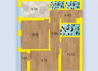 Продаю трехкомнатную квартиру, 66 м2, Уфа, улица Уфимское Шоссе, 24, ЖК Ботаника