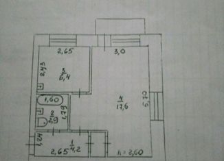 Продаю 1-ком. квартиру, 32 м2, село Тамбовка, улица 50-летия Октября, 12