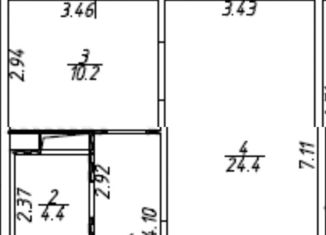 Продаю 2-ком. квартиру, 47.5 м2, Москва, ЖК Мещерский Лес, Боровское шоссе, 2Ак4