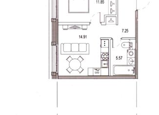 Продам 1-комнатную квартиру, 39.6 м2, Санкт-Петербург, Малоохтинский проспект, 68, Малоохтинский проспект