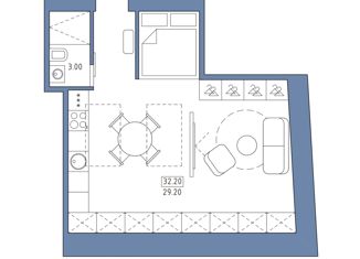 Продажа 1-ком. квартиры, 32.2 м2, Санкт-Петербург, Рижский проспект, 70Р, Адмиралтейский район