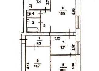 Продам четырехкомнатную квартиру, 71 м2, Москва, Анадырский проезд, 3, метро Бабушкинская