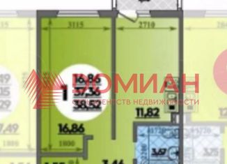 Продам 1-ком. квартиру, 38 м2, Ростов-на-Дону, ЖК Платовский, Художественная улица, 9