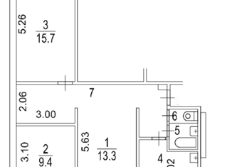 Продается 3-комнатная квартира, 63 м2, Москва, Профсоюзная улица, 98к10, метро Беляево