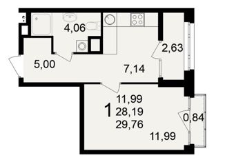 Продам 1-ком. квартиру, 30 м2, Рязань, Куйбышевское шоссе, 19, Куйбышевский район