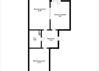 Продаю 2-ком. квартиру, 60.8 м2, Краснодар, ЖК Новелла, Питерская улица, 40