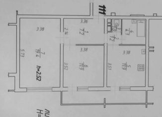 Продам 2-ком. квартиру, 65 м2, Краснодар, улица им. Байбакова Н.К., 6, улица им. Байбакова Н.К.